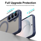 Samsung Galaxy S26 FE EIDERWOOD Mat Hybrid Mobilcover - MagSafe Kompatibel - Gennemsigtig / Blå