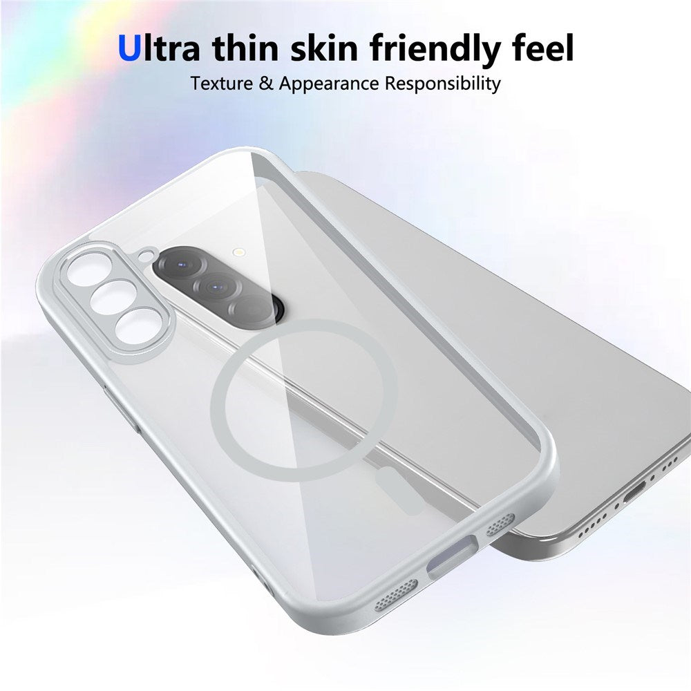 Samsung Galaxy A27 EIDERWOOD Hybrid Plast Bagside Cover - MagSafe Kompatibel - Gennemsigtig / Grå