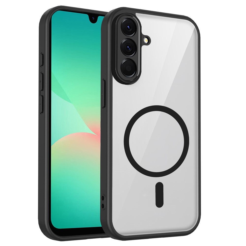 Samsung Galaxy A27 EIDERWOOD Hybrid Plast Bagside Cover - MagSafe Kompatibel - Gennemsigtig / Sort