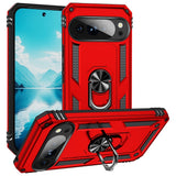Google Pixel 11 / 11 Pro EIDERWOOD Håndværker Mobil Cover m. 360 Roterbar Kickstand - Rød