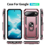 Google Pixel 11 / 11 Pro EIDERWOOD Håndværker Mobil Cover m. 360 Roterbar Kickstand - Rose Gold