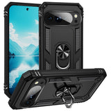 Google Pixel 11 Pro XL EIDERWOOD Håndværker Mobil Cover m. 360 Roterbar Kickstand - Sort