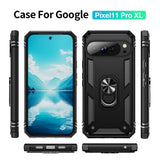 Google Pixel 11 Pro XL EIDERWOOD Håndværker Mobil Cover m. 360 Roterbar Kickstand - Sort