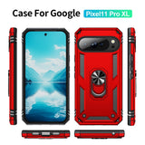 Google Pixel 11 Pro XL EIDERWOOD Håndværker Mobil Cover m. 360 Roterbar Kickstand - Red