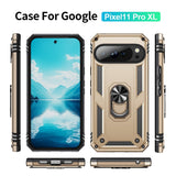 Google Pixel 11 Pro XL EIDERWOOD Håndværker Mobil Cover m. 360 Roterbar Kickstand - Guld