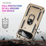 Google Pixel 11 Pro XL EIDERWOOD Håndværker Mobil Cover m. 360 Roterbar Kickstand - Guld