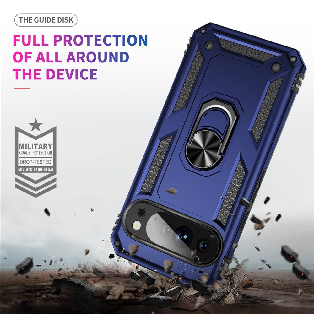 Google Pixel 11 Pro XL EIDERWOOD Håndværker Mobil Cover m. 360 Roterbar Kickstand - Blå