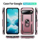 Google Pixel 11 Pro XL EIDERWOOD Håndværker Mobil Cover m. 360 Roterbar Kickstand - Rose Gold