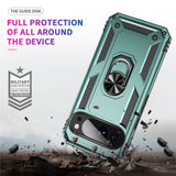 Google Pixel 11 Pro XL EIDERWOOD Håndværker Mobil Cover m. 360 Roterbar Kickstand - Turkis
