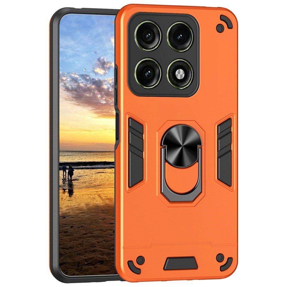 Motorola Edge 70 Pro EIDERWOOD Hybrid Håndværker Bagside Cover m. Kickstand - Orange