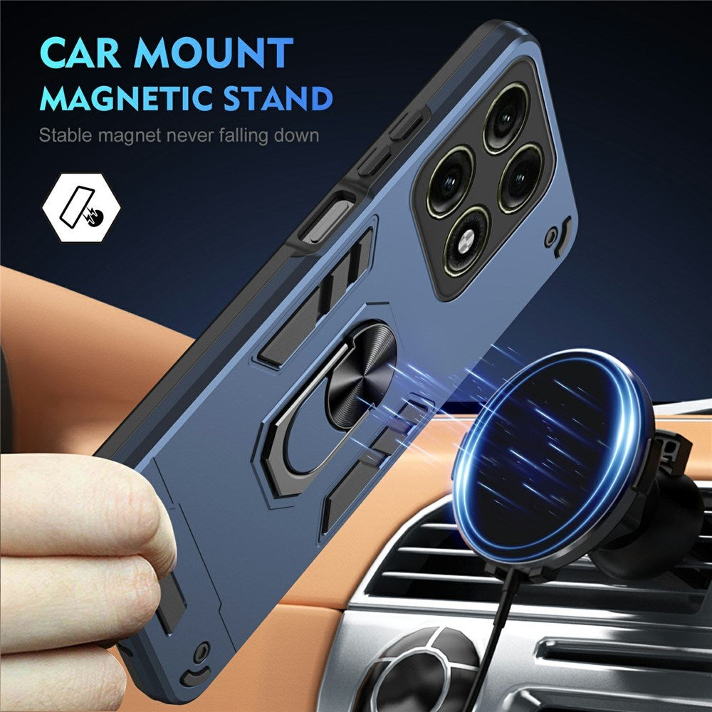 Motorola Edge 70 Pro EIDERWOOD Hybrid Håndværker Bagside Cover m. Kickstand - Blå
