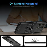 Motorola Edge 70 Pro EIDERWOOD Hybrid Håndværker Bagside Cover m. Kickstand - Sort