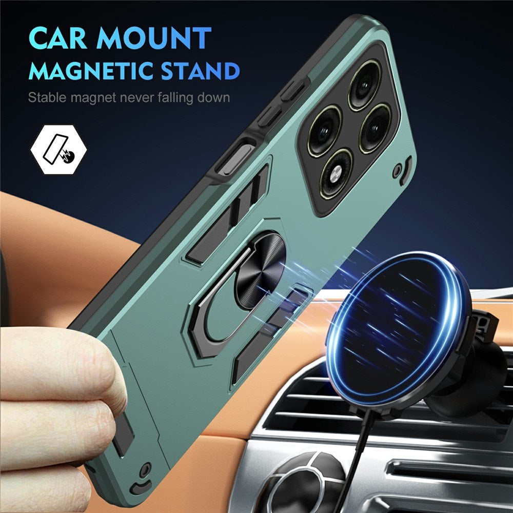 Motorola Edge 70 Pro EIDERWOOD Hybrid Håndværker Bagside Cover m. Kickstand - Grøn