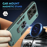 Motorola Edge 70 Pro EIDERWOOD Hybrid Håndværker Bagside Cover m. Kickstand - Grøn