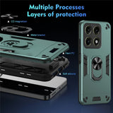 Motorola Edge 70 Pro EIDERWOOD Hybrid Håndværker Bagside Cover m. Kickstand - Grøn