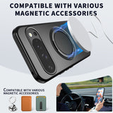 Google Pixel 11 / 11 Pro EIDERWOOD Hybrid Plast Bagside Cover m. Roterende Kickstand - MagSafe Kompatibel - Sort