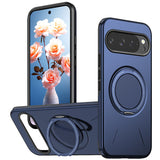 Google Pixel 11 / 11 Pro EIDERWOOD Hybrid Plast Bagside Cover m. Roterende Kickstand - MagSafe Kompatibel - Blå