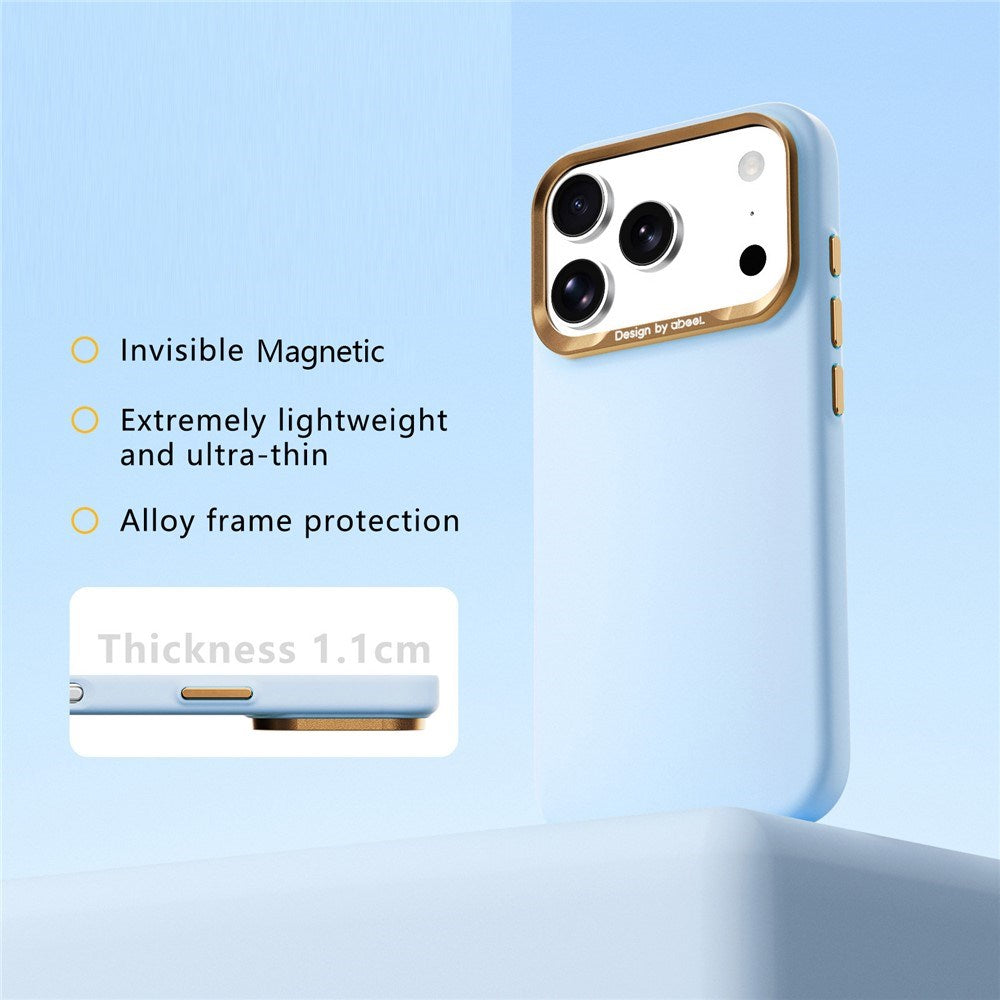 ABEEL iPhone 18 Pro / 17 Pro Hårdt Soft-Touch Plast Bagside Cover - MagSafe Kompatibel - Lyseblå
