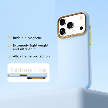 ABEEL iPhone 18 Pro Max / 17 Pro Max Hårdt Soft-Touch Plast Bagside Cover - MagSafe Kompatibel - Lyseblå