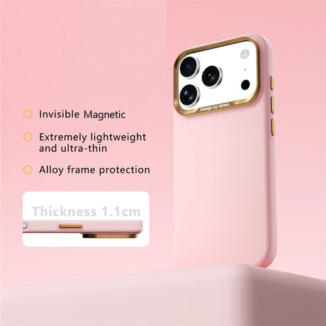 ABEEL iPhone 18 Pro Max / 17 Pro Max Hårdt Soft-Touch Plast Bagside Cover - MagSafe Kompatibel - Lyserød