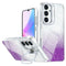 Samsung Galaxy S26 FE EIDERWOOD Hybrid Mobilcover m. Glitter & Kamera-Kickstand - Gennemsigtig / Lilla