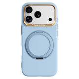 ABEEL iPhone 17 Pro / 18 Pro Hårdt Soft-Touch Plast Bagside Cover m. Kickstand - MagSafe Kompatibel - Lyseblå