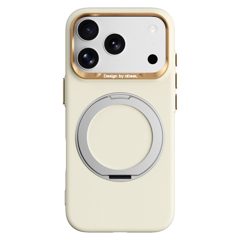 ABEEL iPhone 17 Pro / 18 Pro Hårdt Soft-Touch Plast Bagside Cover m. Kickstand - MagSafe Kompatibel - Gul