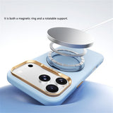 ABEEL iPhone 17 Pro / 18 Pro Hårdt Soft-Touch Plast Bagside Cover m. Kickstand - MagSafe Kompatibel - Gul