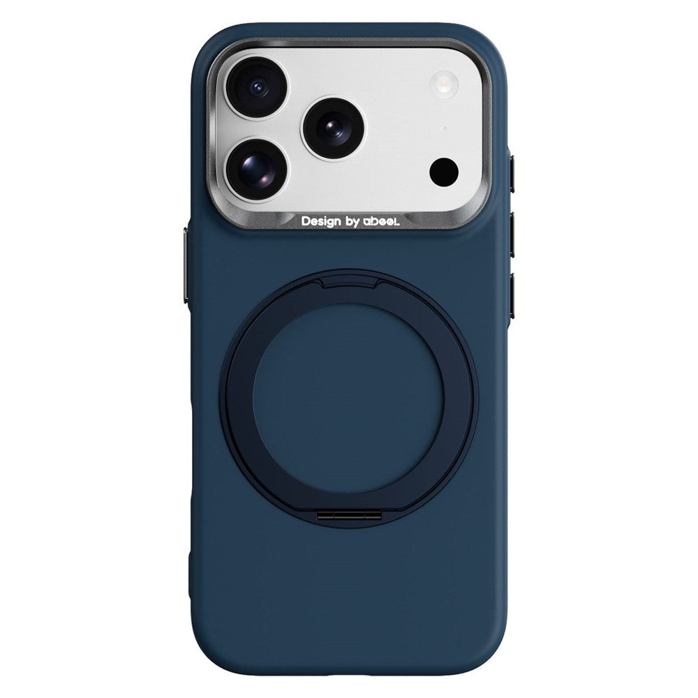 ABEEL iPhone 17 Pro / 18 Pro Hårdt Soft-Touch Plast Bagside Cover m. Kickstand - MagSafe Kompatibel - Mørkeblå