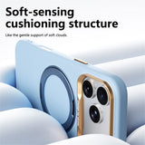 ABEEL iPhone 17 Pro / 18 Pro Hårdt Soft-Touch Plast Bagside Cover m. Kickstand - MagSafe Kompatibel - Mørkeblå