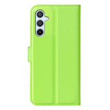 Samsung Galaxy A54 (5G) PU Litchi Leather Flip Cover m. Lommebok - Grønn