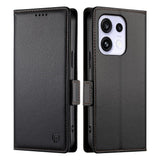 OPPO Reno16 F (5G) EIDERWOOD Kunstlæder Flipcover m. Indbygget Kortholder - Sort