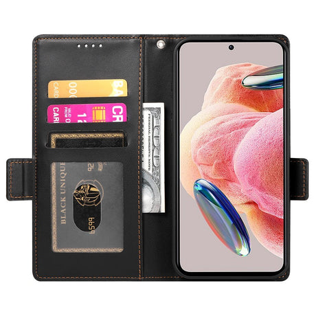 OPPO Reno16 F (5G) EIDERWOOD Kunstlæder Flipcover m. Indbygget Kortholder - Sort