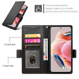 OPPO Reno16 F (5G) EIDERWOOD Kunstlæder Flipcover m. Indbygget Kortholder - Sort