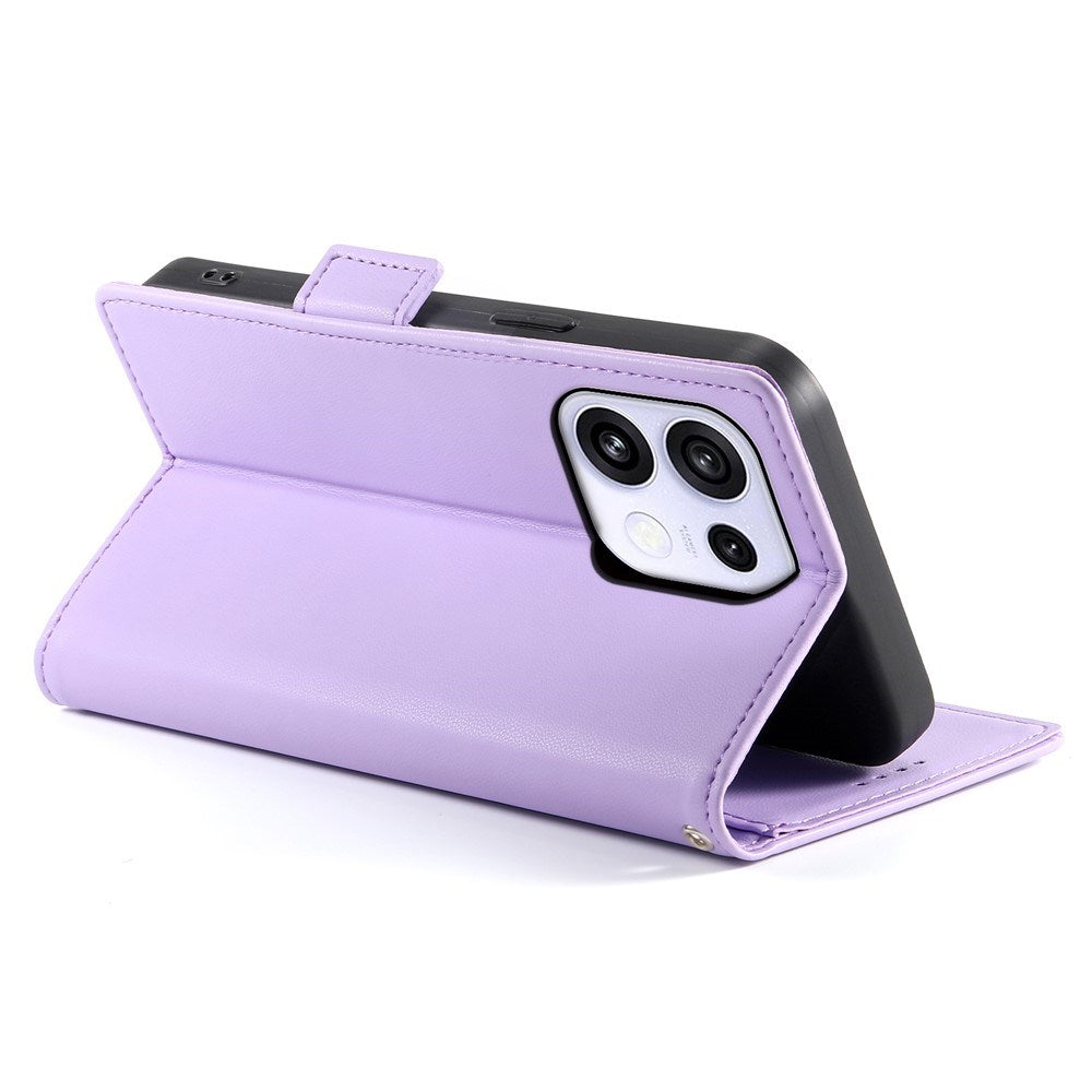 OPPO Reno16 F (5G) EIDERWOOD Kunstlæder Flipcover m. Indbygget Kortholder - Lilla