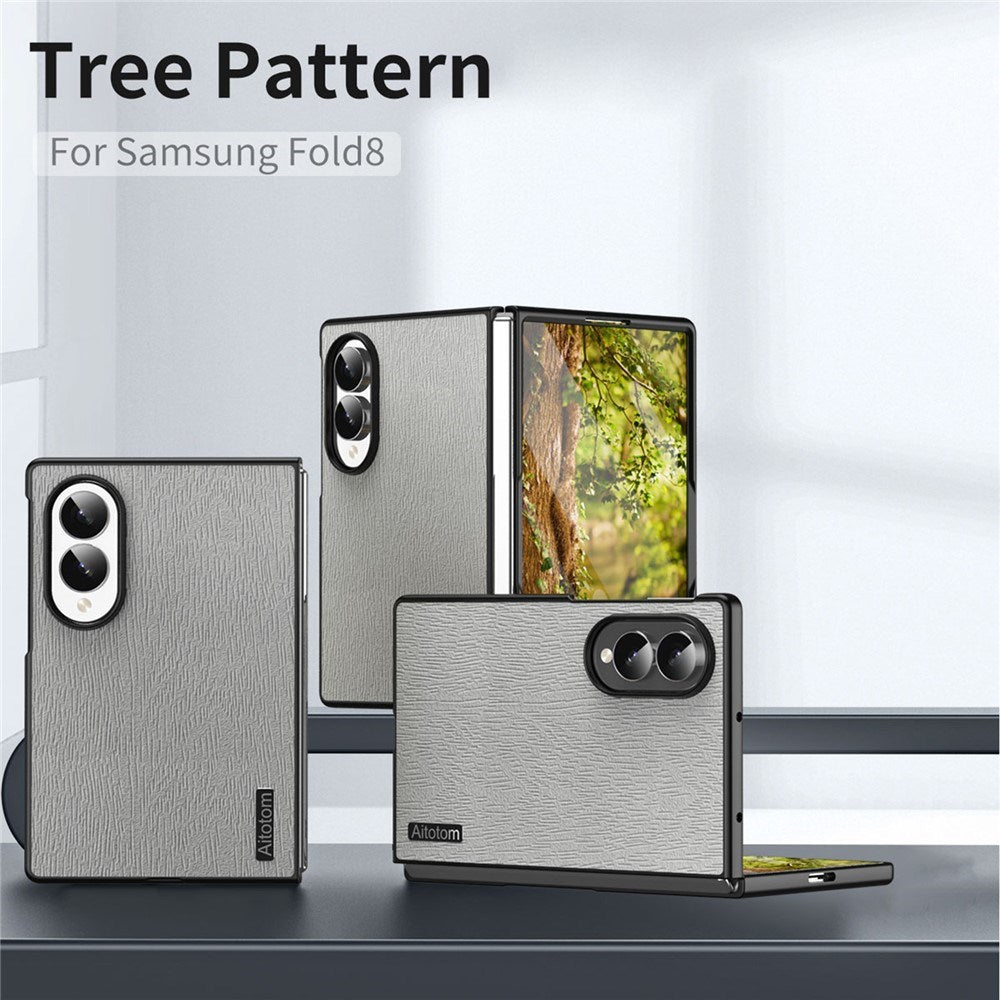 Samsung Galaxy Z Fold8 EIDERWOOD Hybrid Mobilcover m. Trætekstur - Grå