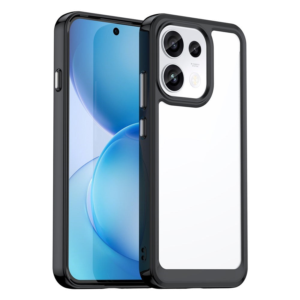 OPPO Reno16 F (5G) EIDERWOOD Hybrid Mobilcover - Gennemsigtig / Sort