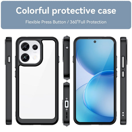 OPPO Reno16 F (5G) EIDERWOOD Hybrid Mobilcover - Gennemsigtig / Sort