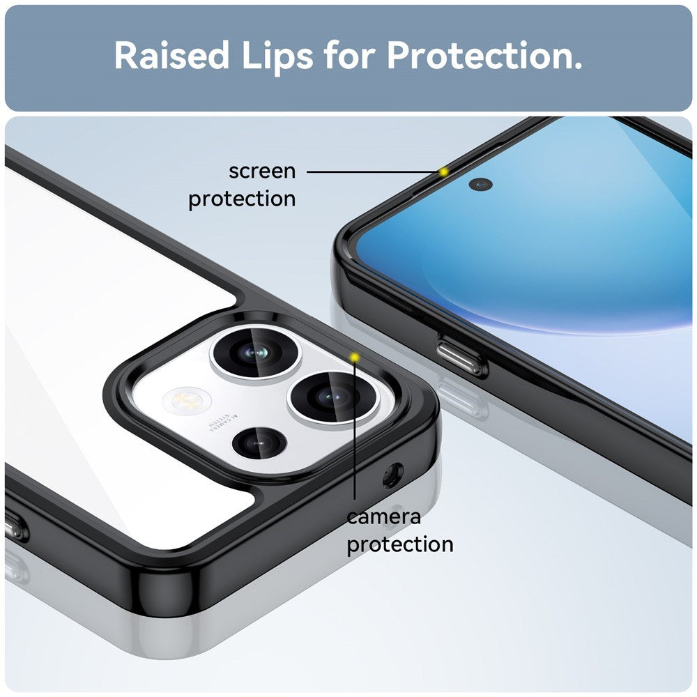 OPPO Reno16 F (5G) EIDERWOOD Hybrid Mobilcover - Gennemsigtig / Sort