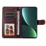 Xiaomi 13 Læder Flip Cover m. Pung - Brun