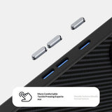 Google Pixel 11 Pro ABEEL Hybrid Mobilcover m. Karbonfibretekstur - Sort / Grøn