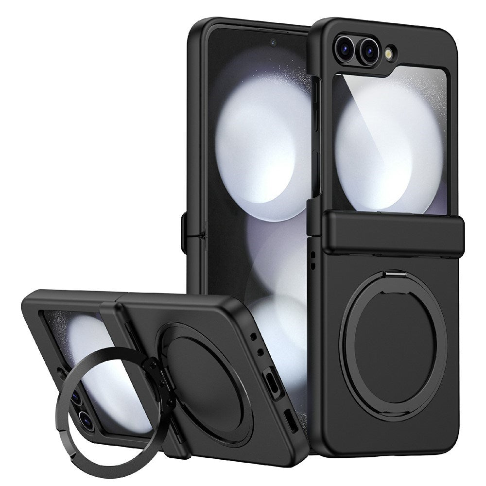 Samsung Galaxy Z Flip8 EIDERWOOD Hårdt Plastik Mobilcover med Ståfunktion - MagSafe Kompatibel - Sort