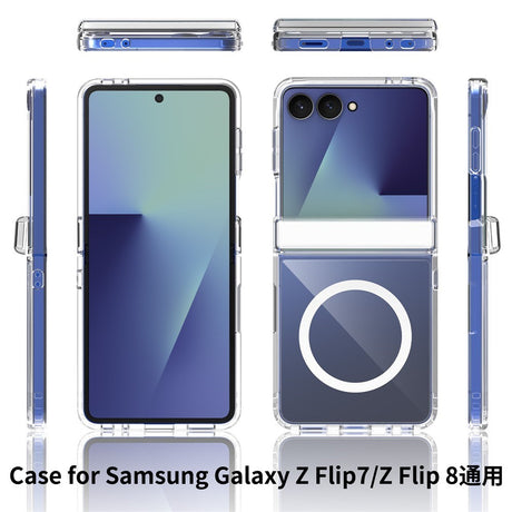 Samsung Galaxy Z Flip8 EIDERWOOD Hybrid Cover m. Indbygget Hængselbeskyttelse - Gennemsigtig