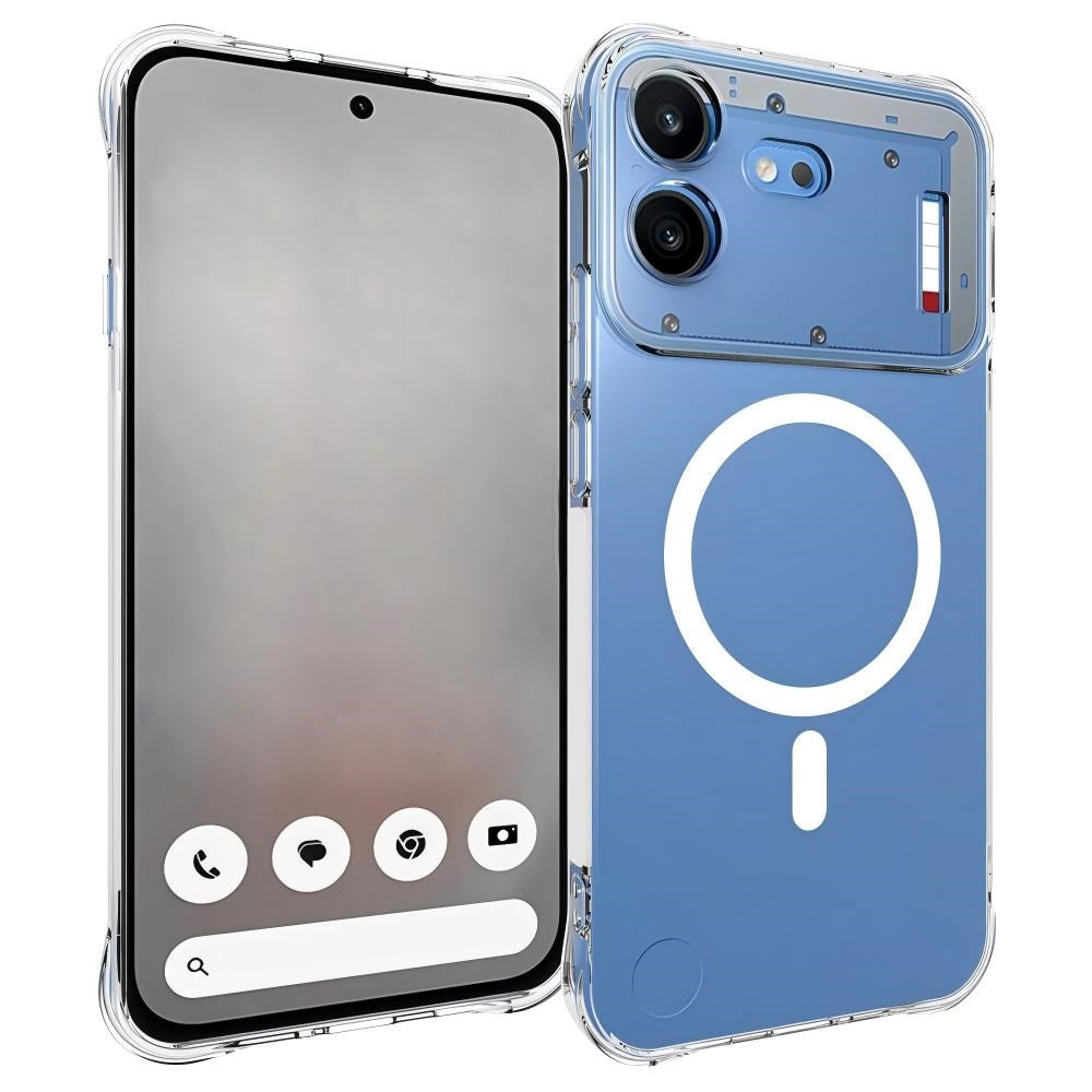 Nothing Phone (4b) WANLONFENG Fleksibel Plastik Mobilcover - MagSafe Kompatibel - Gennemsigtig