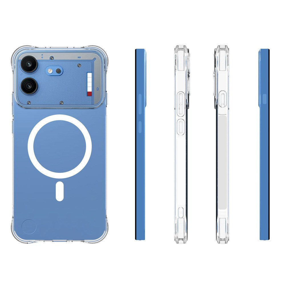 Nothing Phone (4b) WANLONFENG Fleksibel Plastik Mobilcover - MagSafe Kompatibel - Gennemsigtig