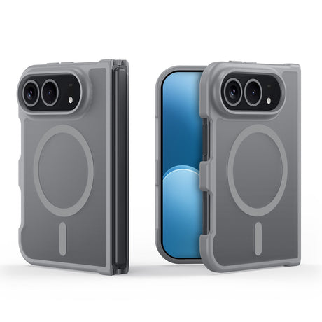 DUX DUCIS Yind Series iPhone Fold Hybrid Bagside Cover - MagSafe Kompatibel - Mat Grå