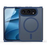DUX DUCIS Yind Series iPhone Fold Hybrid Bagside Cover - MagSafe Kompatibel - Mat Blå