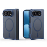 DUX DUCIS Yind Series iPhone Fold Hybrid Bagside Cover - MagSafe Kompatibel - Mat Blå