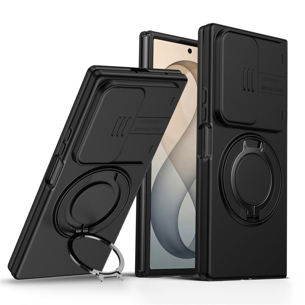 Samsung Galaxy Z Fold8 Ultra / Fold7 EIDERWOOD Hybrid Cover - 360° Roterbar Kickstand - Kameraslider - MagSafe Kompatibel - Sort