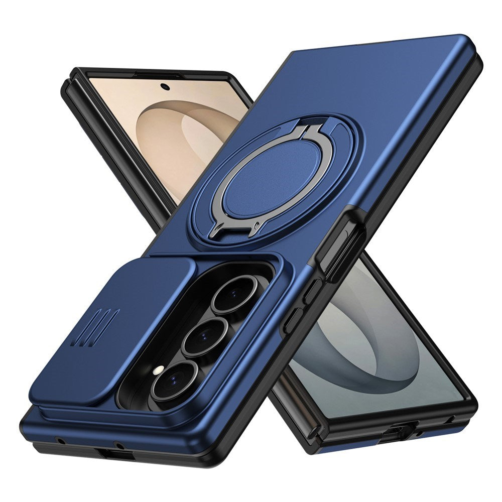 Samsung Galaxy Z Fold8 Ultra / Fold7 EIDERWOOD Hybrid Cover - 360° Roterbar Kickstand - Kameraslider - MagSafe Kompatibel - Blå